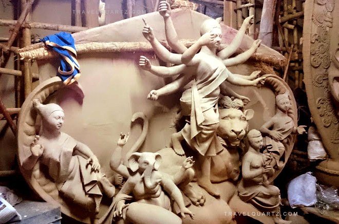Ten pictures of Idol Making during Durga Puja